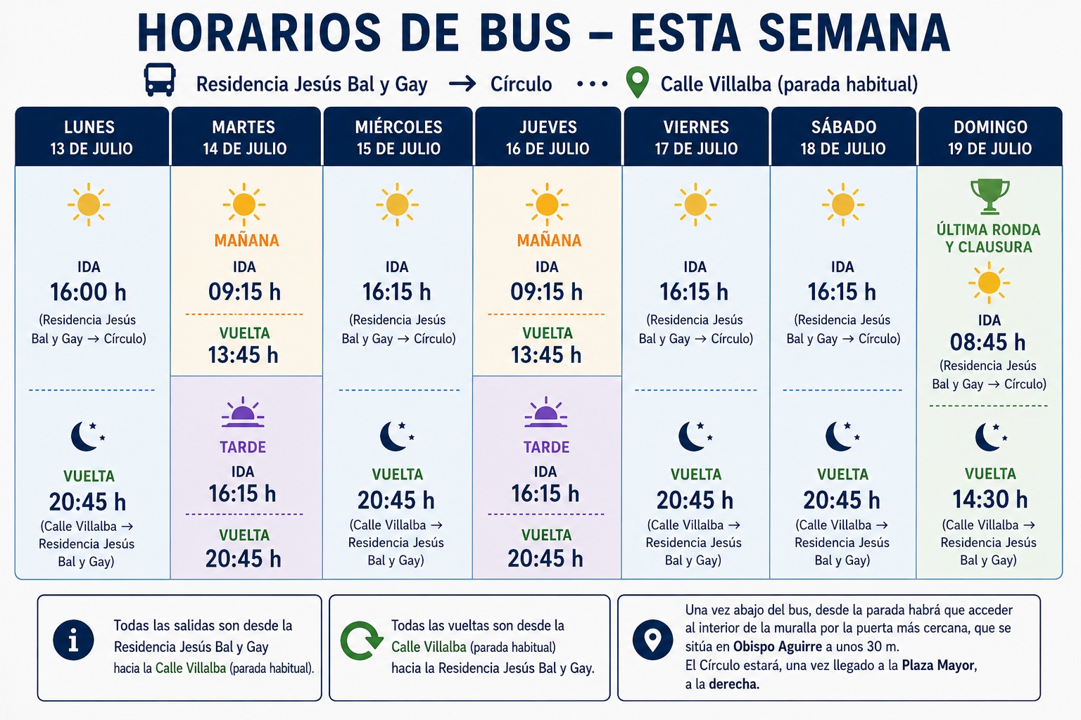 Horario autobuses